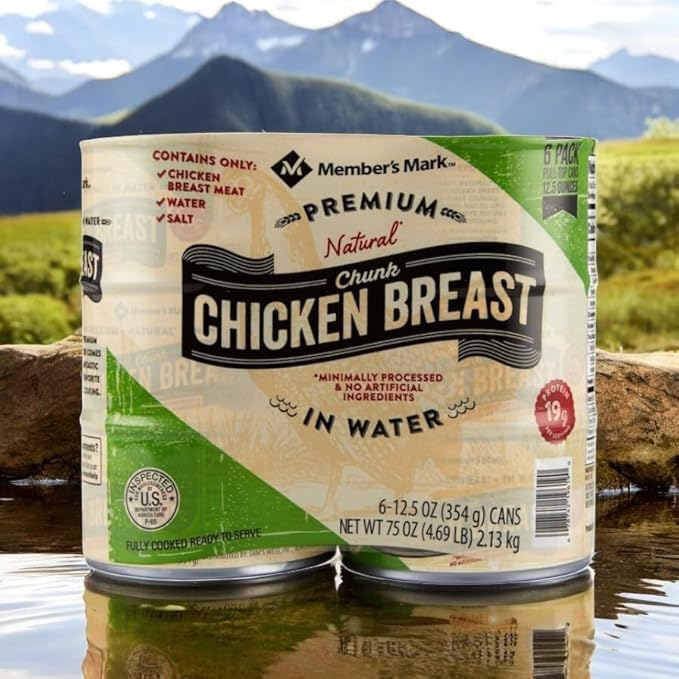 Premium Member Mark Chunk Chicken Breast Natural in Water for Healthy Cooking, 1|5 oz., 6 Ct.
| Member Mark Chunk Chick