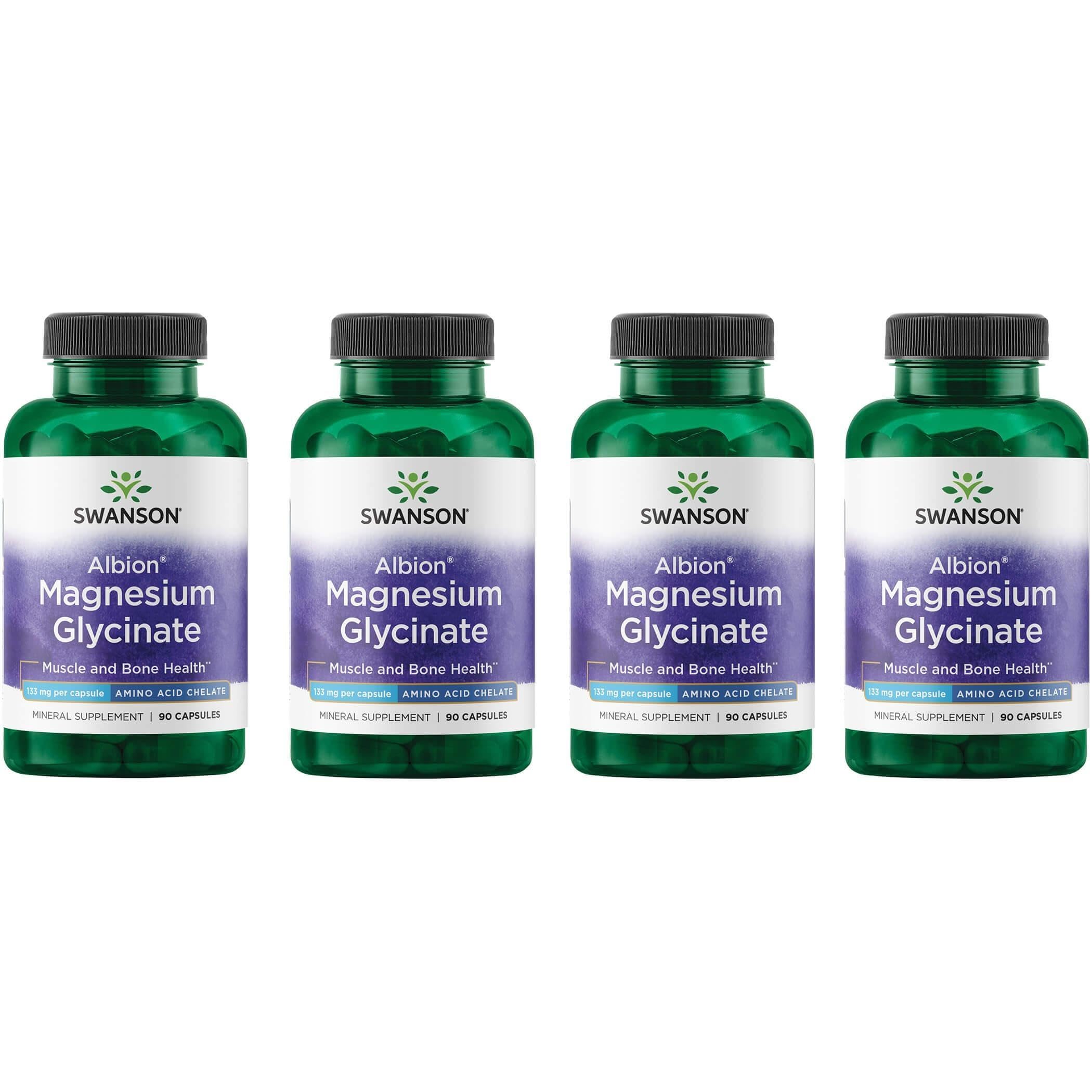  Swanson Chelated Magnesium 133 Milligrams for Men & Women: Relief for Muscle Cramps & Joints Pain, 90 Count (4 Pack)
| 