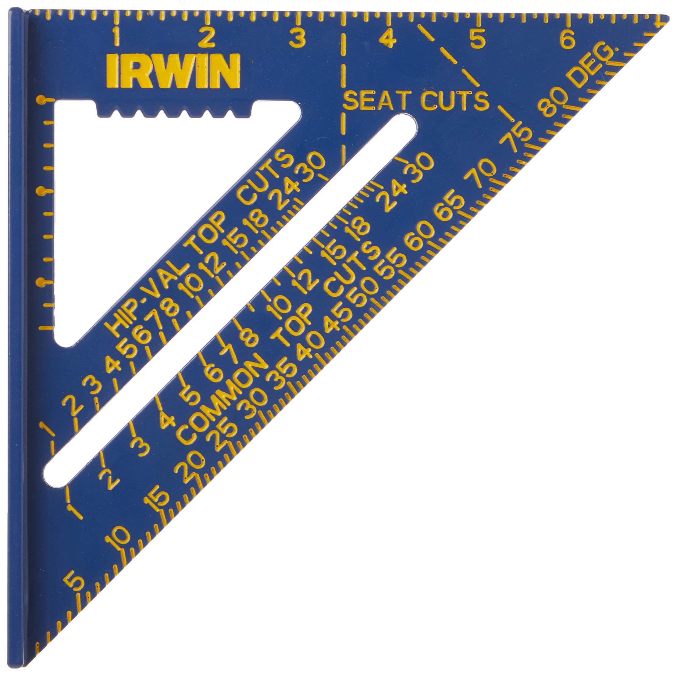 IRWIN Tools Hi-Contrast Aluminum Rafter Square for Professionals 7-Inch (1794463)
| IRWIN Tools 7-Inch Blue Hi-Contrast